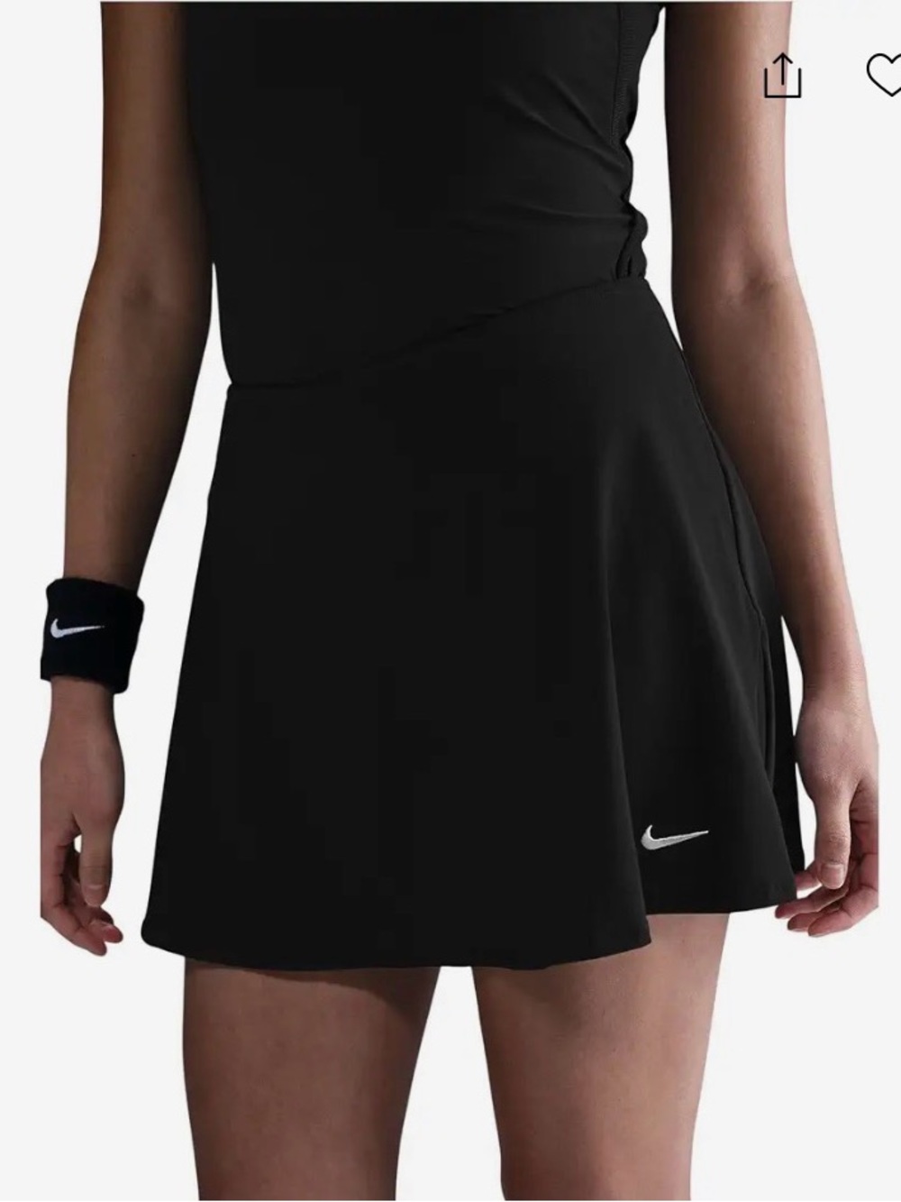 Nike Black DriFit Flounce Tennis Skirt
